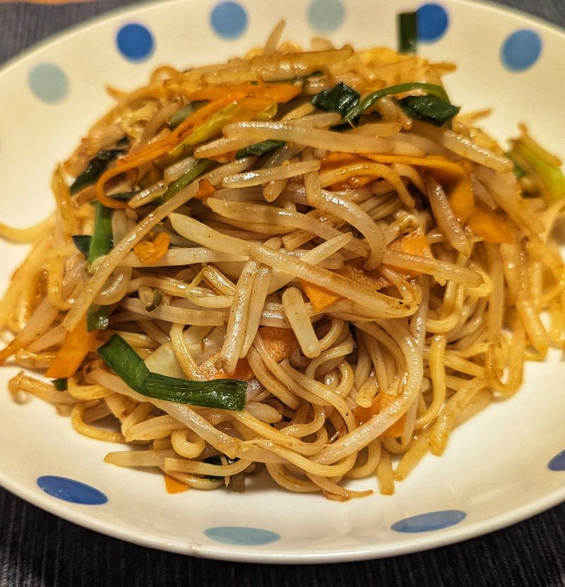 完成したペヤング激辛焼きそば